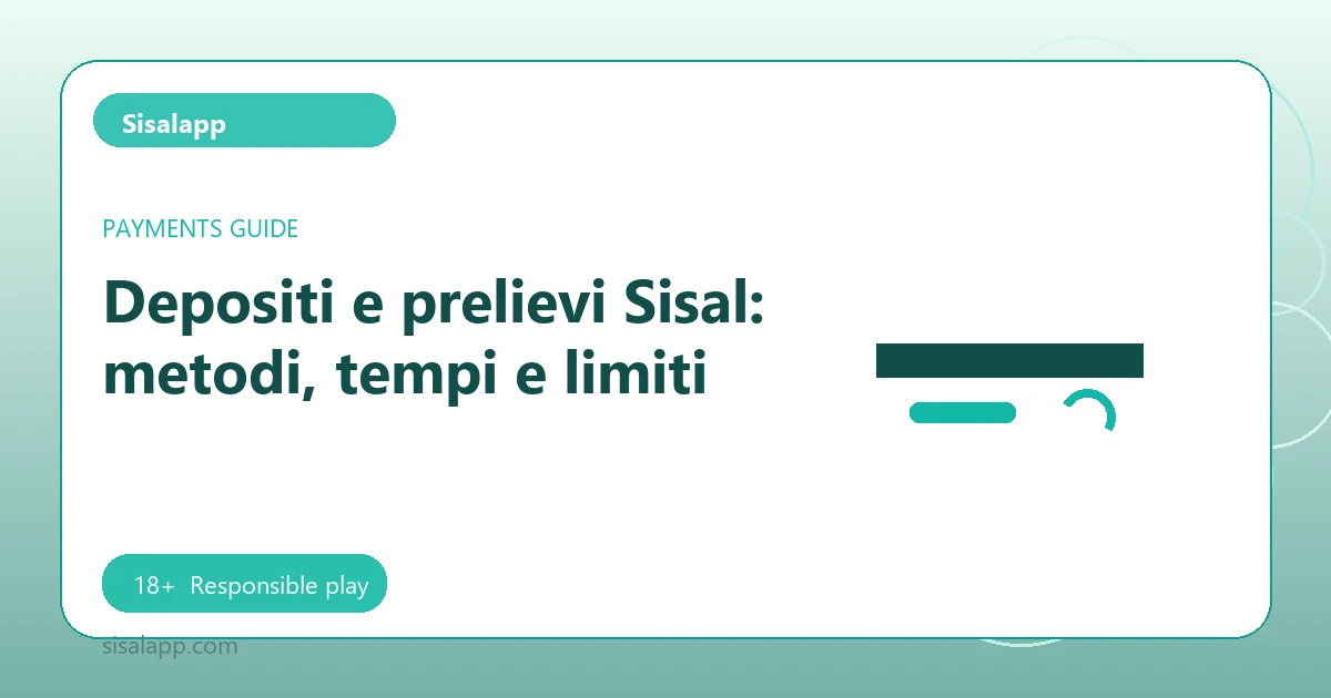 Depositi e prelievi Sisal: metodi, tempi e limiti - Sisalapp guide